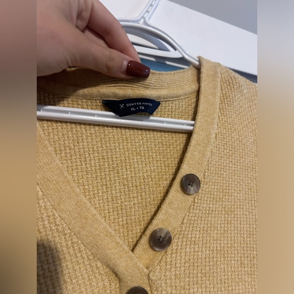 DENVER HAYES knit v neck sweater XL - Picture 4 of 6